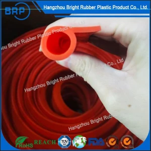 FDA 50 Shore A Orange Red P Shape Edge Silicone Weatherstrip Seal